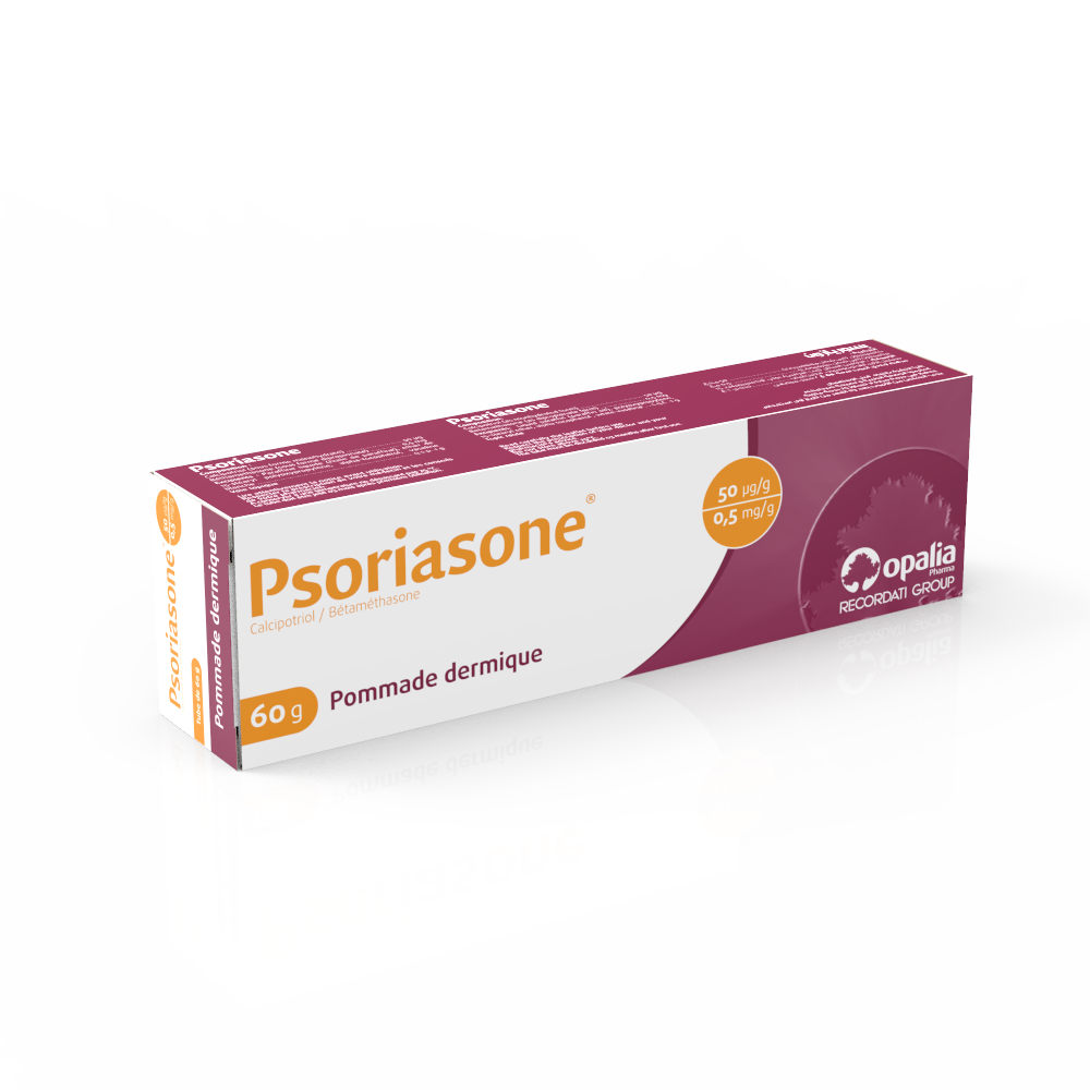 PSORIASONE 50 mcg / 0.5 mg / g Dermal ointment 60 g tube